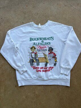 Vintage Buckwheats & Alfalfas Fine Coolers Crewneck Sweatshirt Y3